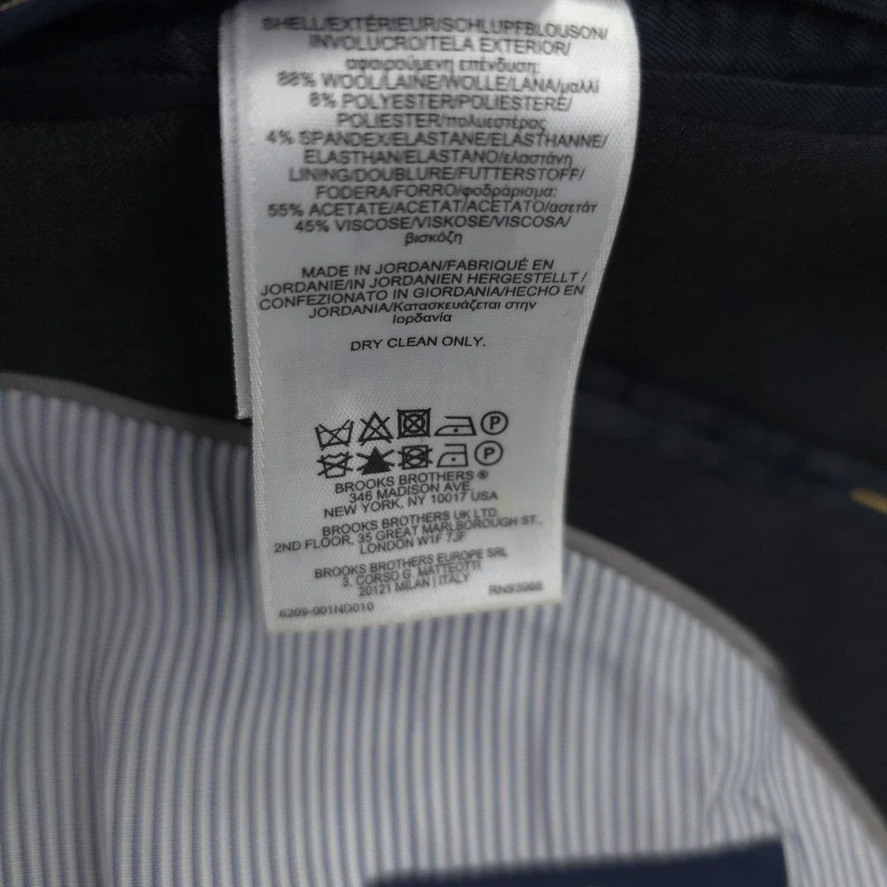 Brooks Brothers Suit Jacket Mens 40R Gray Explorer Madison Fit Stretch 2 Button